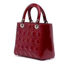Medium Patent Cannage Lady Dior