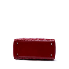Medium Patent Cannage Lady Dior