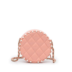 Quilted Lambskin Pearl Studded Round As Earth Crossbody_2