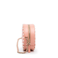 Quilted Lambskin Pearl Studded Round As Earth Crossbody_3