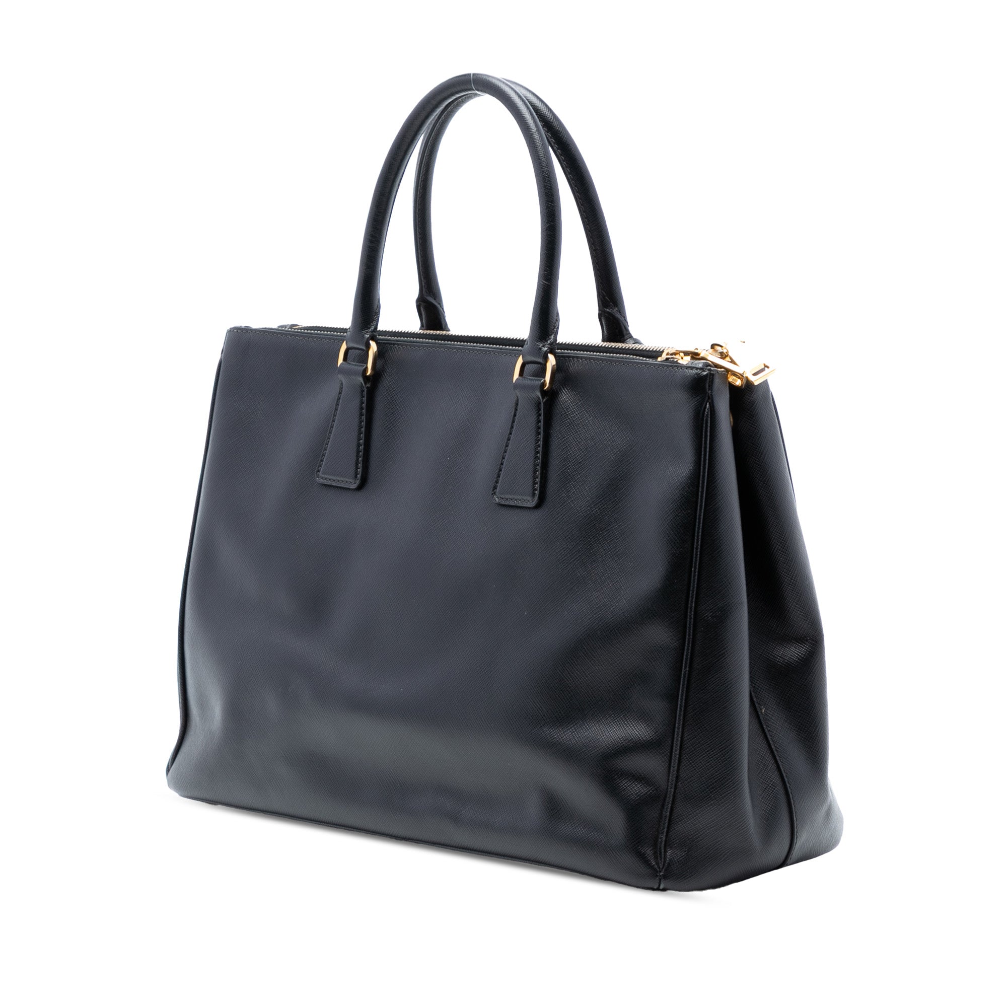 Medium Saffiano Lux Galleria Double Zip Satchel