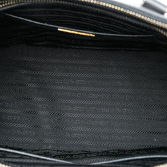 Medium Saffiano Lux Galleria Double Zip Satchel