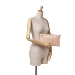 Leather Roma Zip Clutch