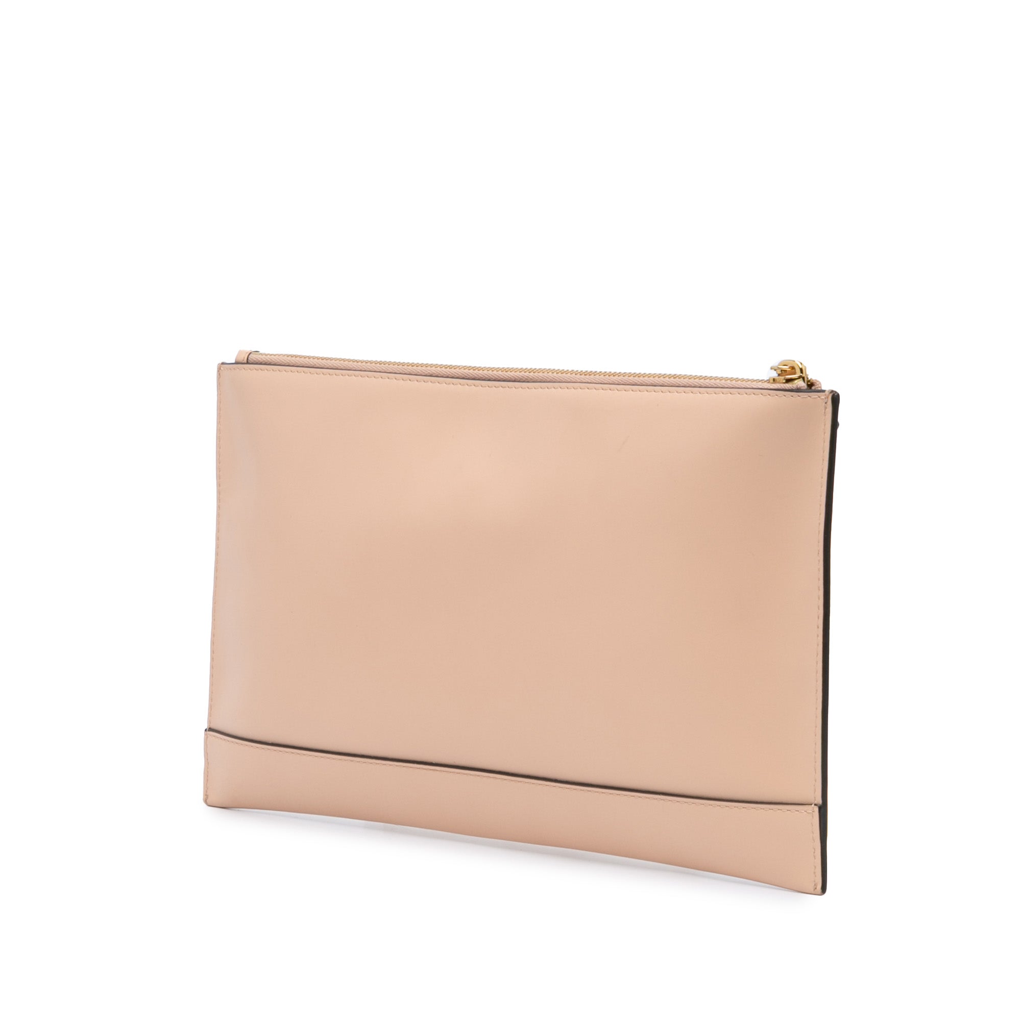 Leather Roma Zip Clutch