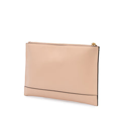 Leather Roma Zip Clutch