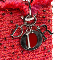 Medium Tweed Fringe Rhinestone Lady Dior