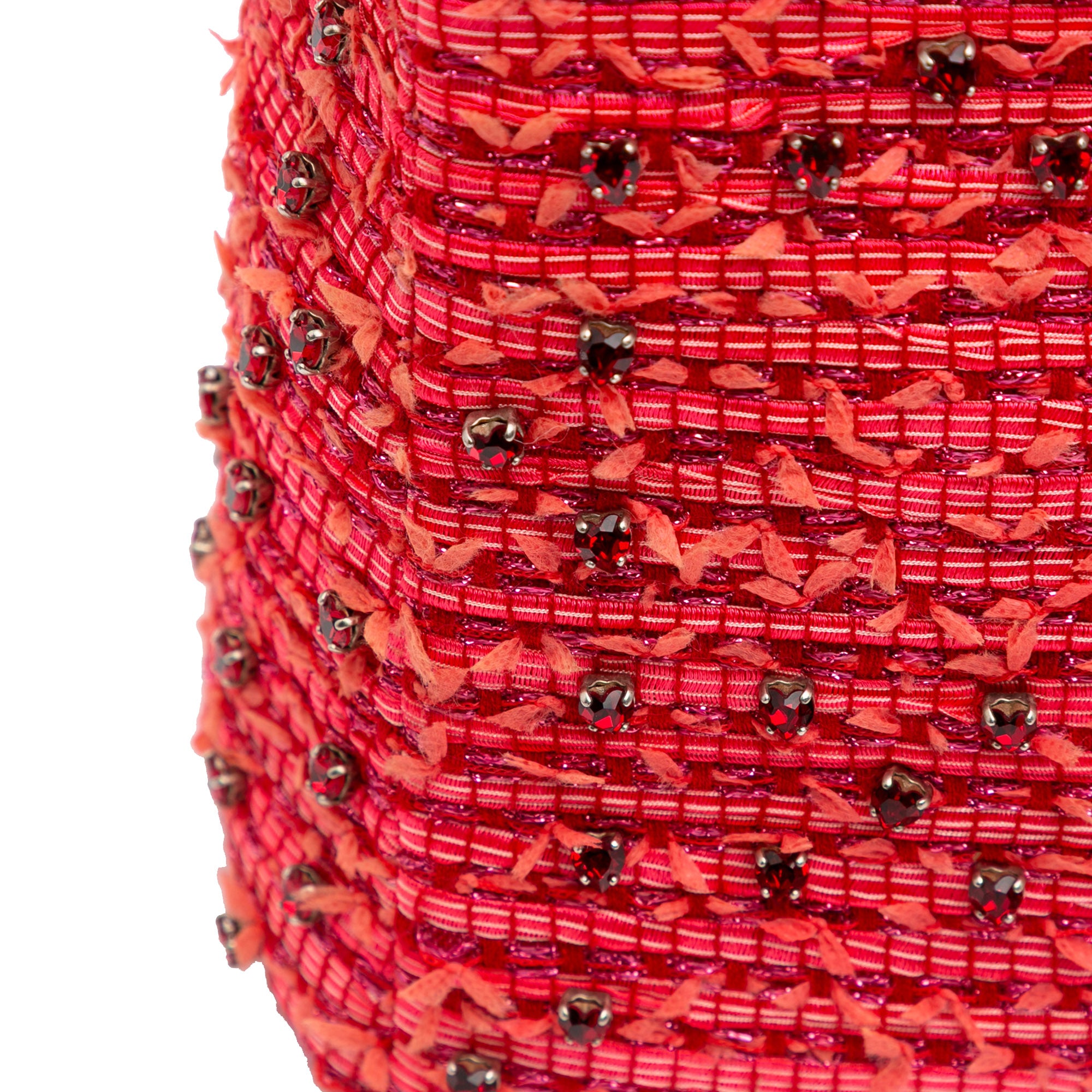 Medium Tweed Fringe Rhinestone Lady Dior