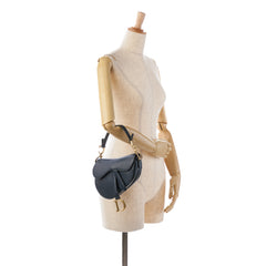 Mini Grained Calfskin Saddle Bag