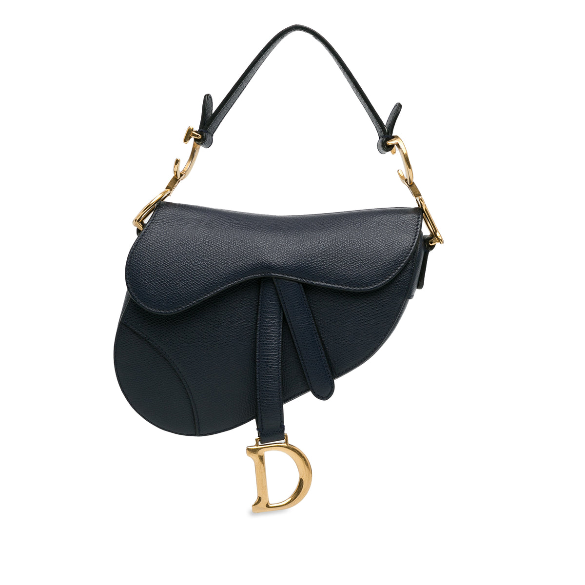 Mini Grained Calfskin Saddle Bag