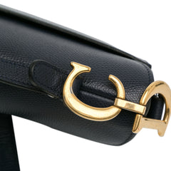 Mini Grained Calfskin Saddle Bag