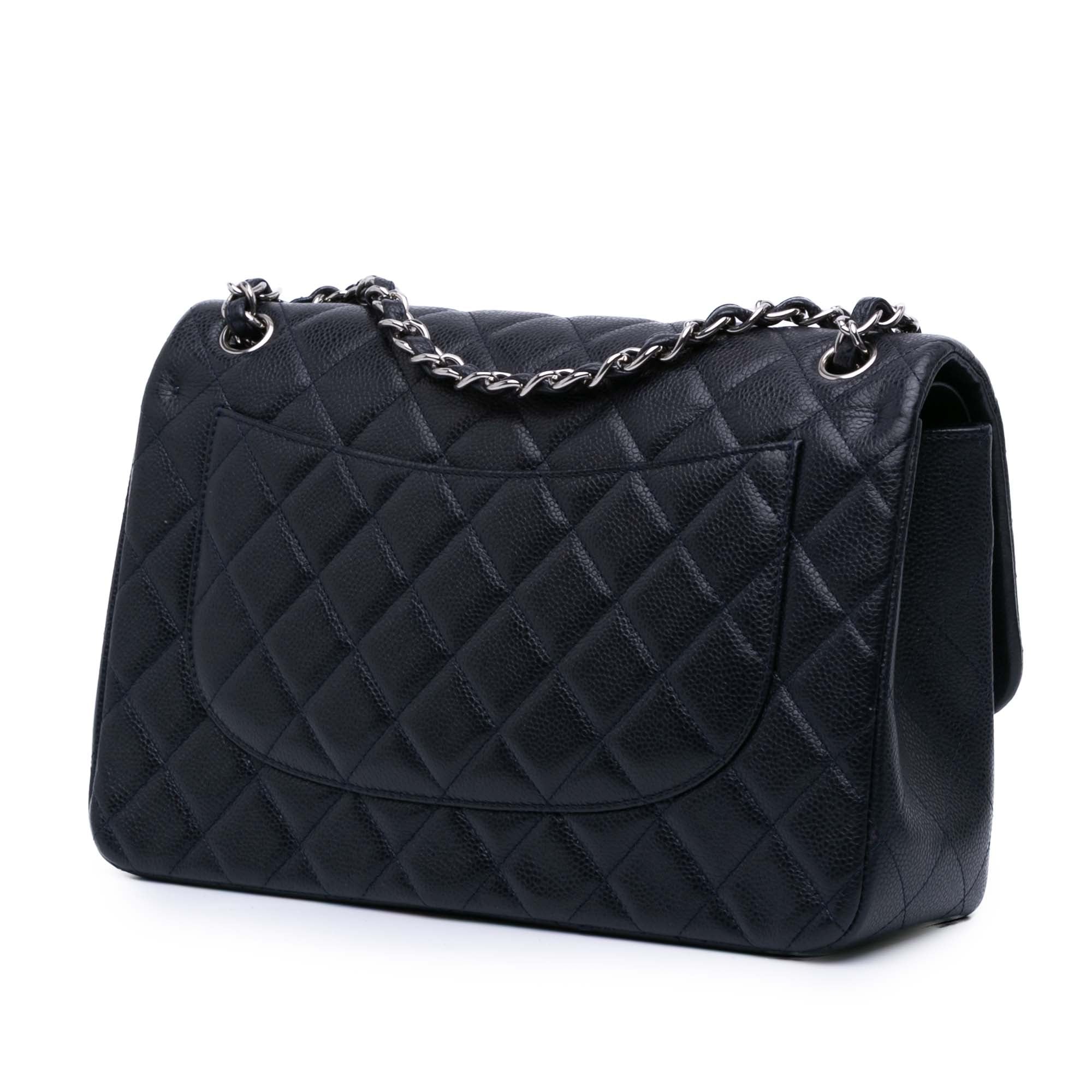 Jumbo Classic Caviar Double Flap