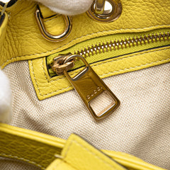 Small Calfskin Bamboo Shopper Satchel