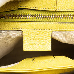 Small Calfskin Bamboo Shopper Satchel