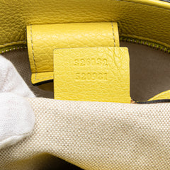 Small Calfskin Bamboo Shopper Satchel