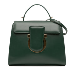 Leather Gancini Thalia Flap Top Handle Bag