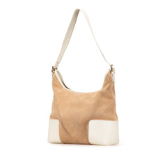 Suede Anagram Shoulder Bag