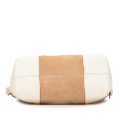 Suede Anagram Shoulder Bag