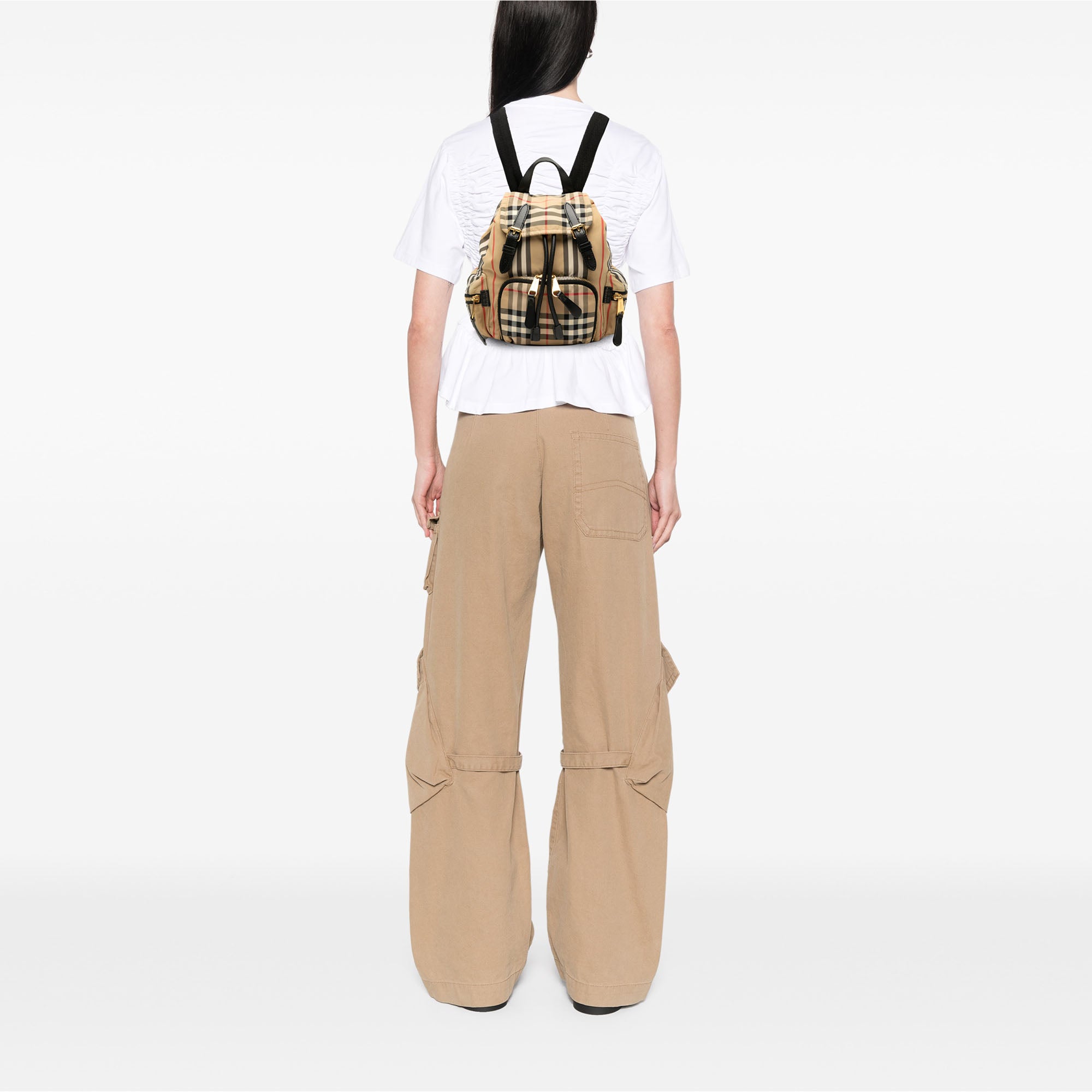 House Check Canvas Backpack