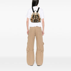 House Check Canvas Backpack