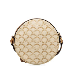 Triomphe Round Purse on Strap_2