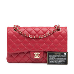 Medium Classic Lambskin Double Flap