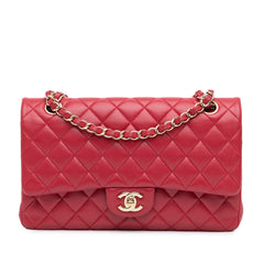 Medium Classic Lambskin Double Flap
