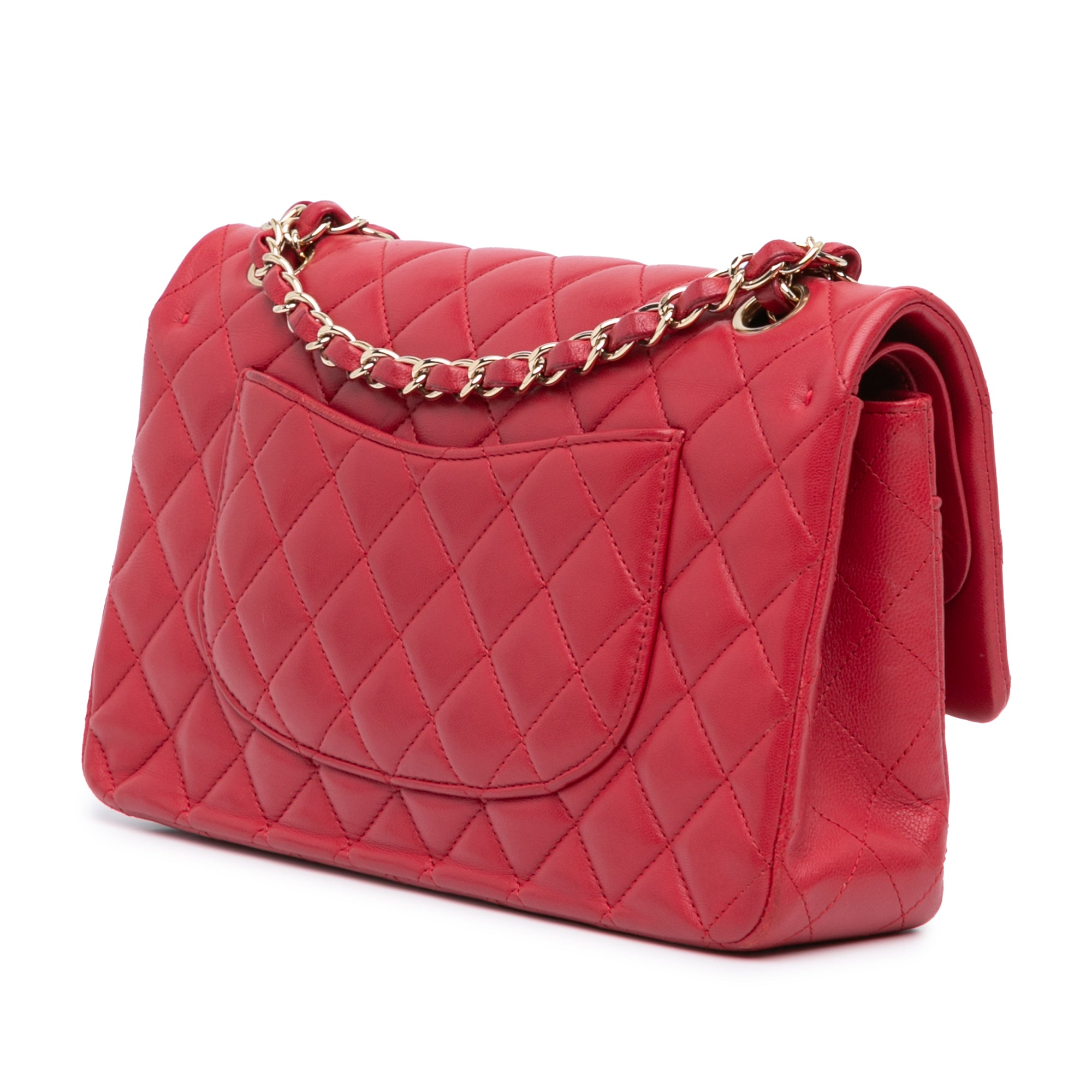 Medium Classic Lambskin Double Flap