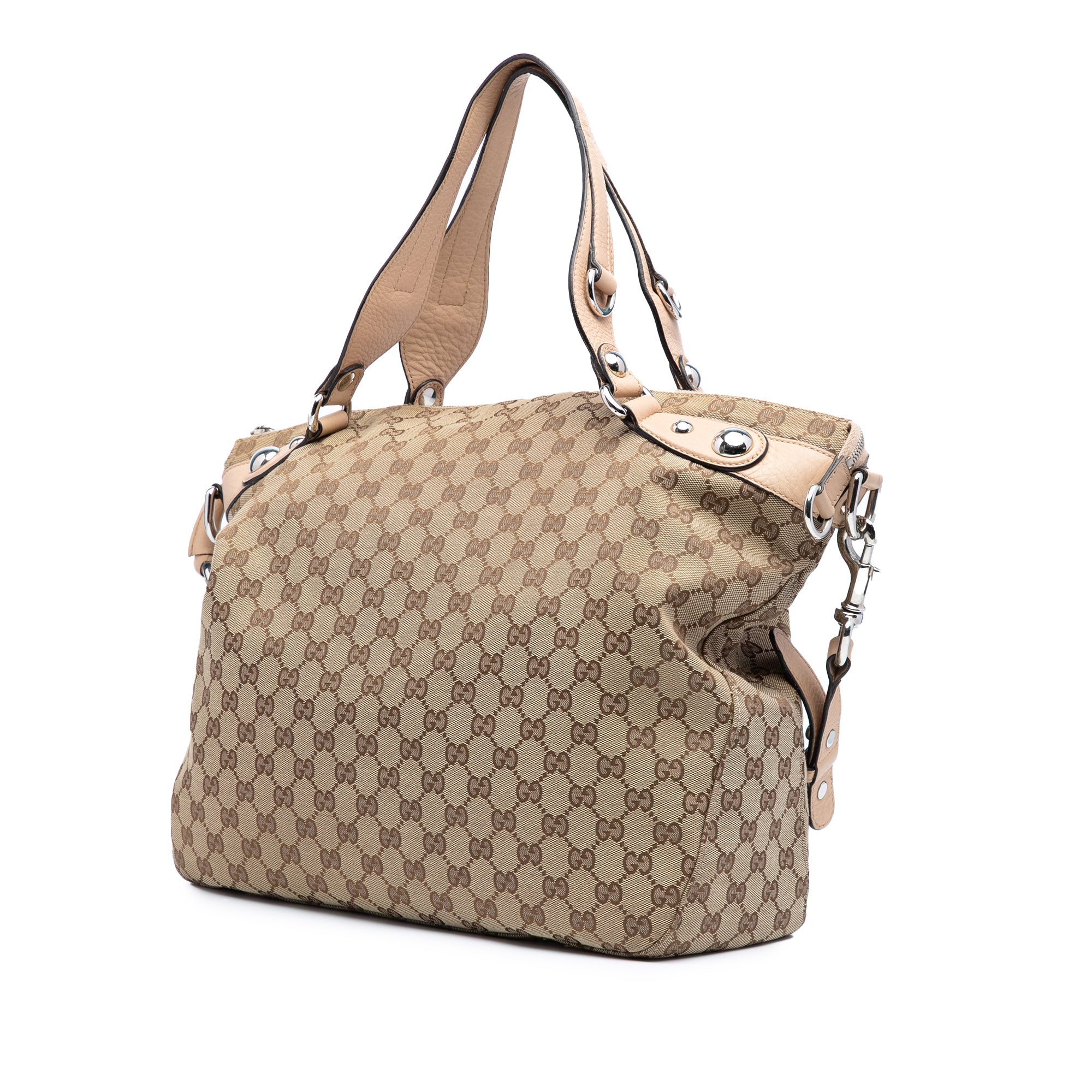 Large GG Canvas Icon Bit Satchel