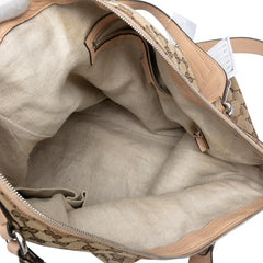 Large GG Canvas Icon Bit Satchel