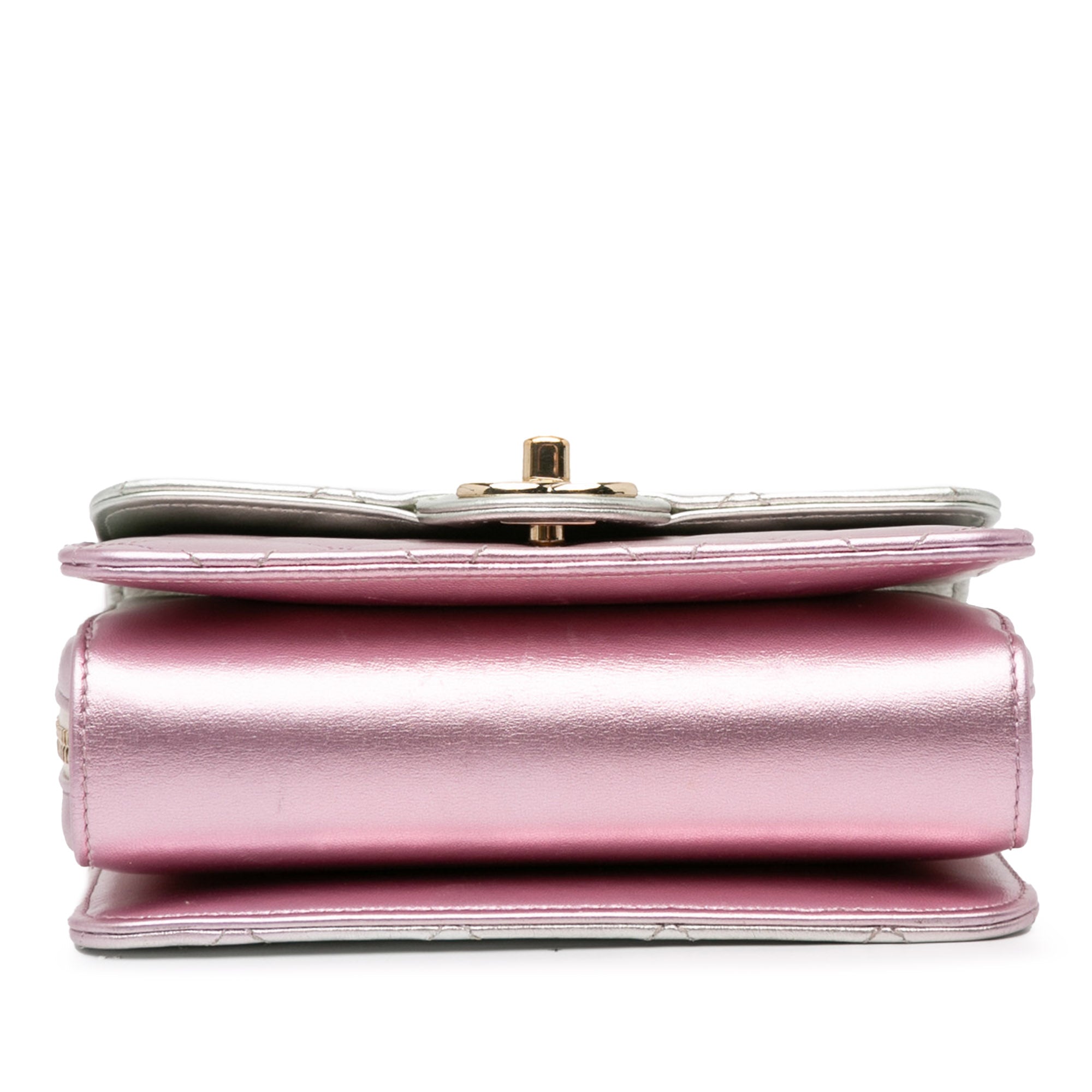 Mini Metallic Lambskin Like a Wallet Flap Bag_3