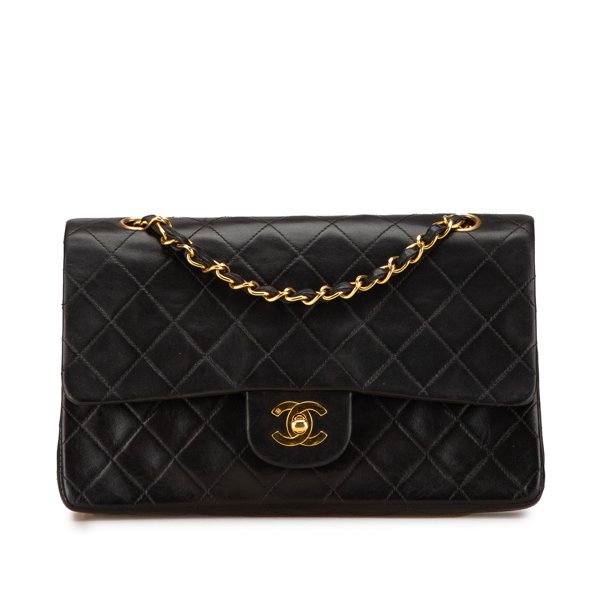 Medium Classic Lambskin Double Flap