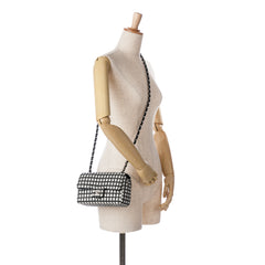 Mini Rectangular Classic Ribbon Tweed Double Flap