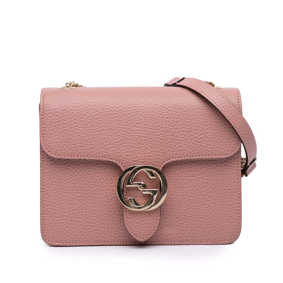 Small Dollar Calfskin Interlocking G Crossbody
