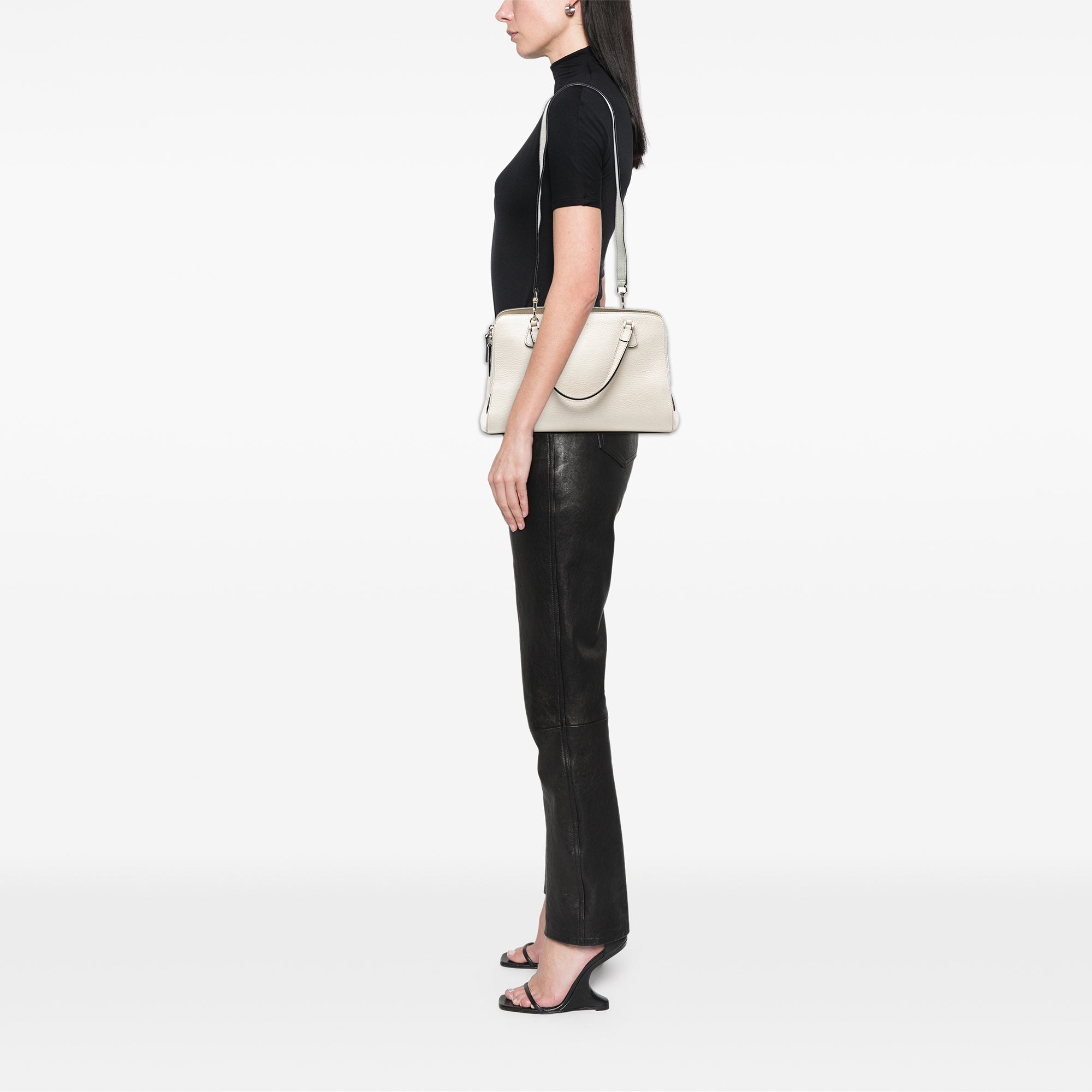 Calfskin Swing Top Handle Satchel