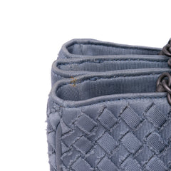 Canvas Intrecciato Buckle Flap Handbag