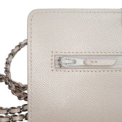 Quilted Caviar Golden Class Wallet On Chain