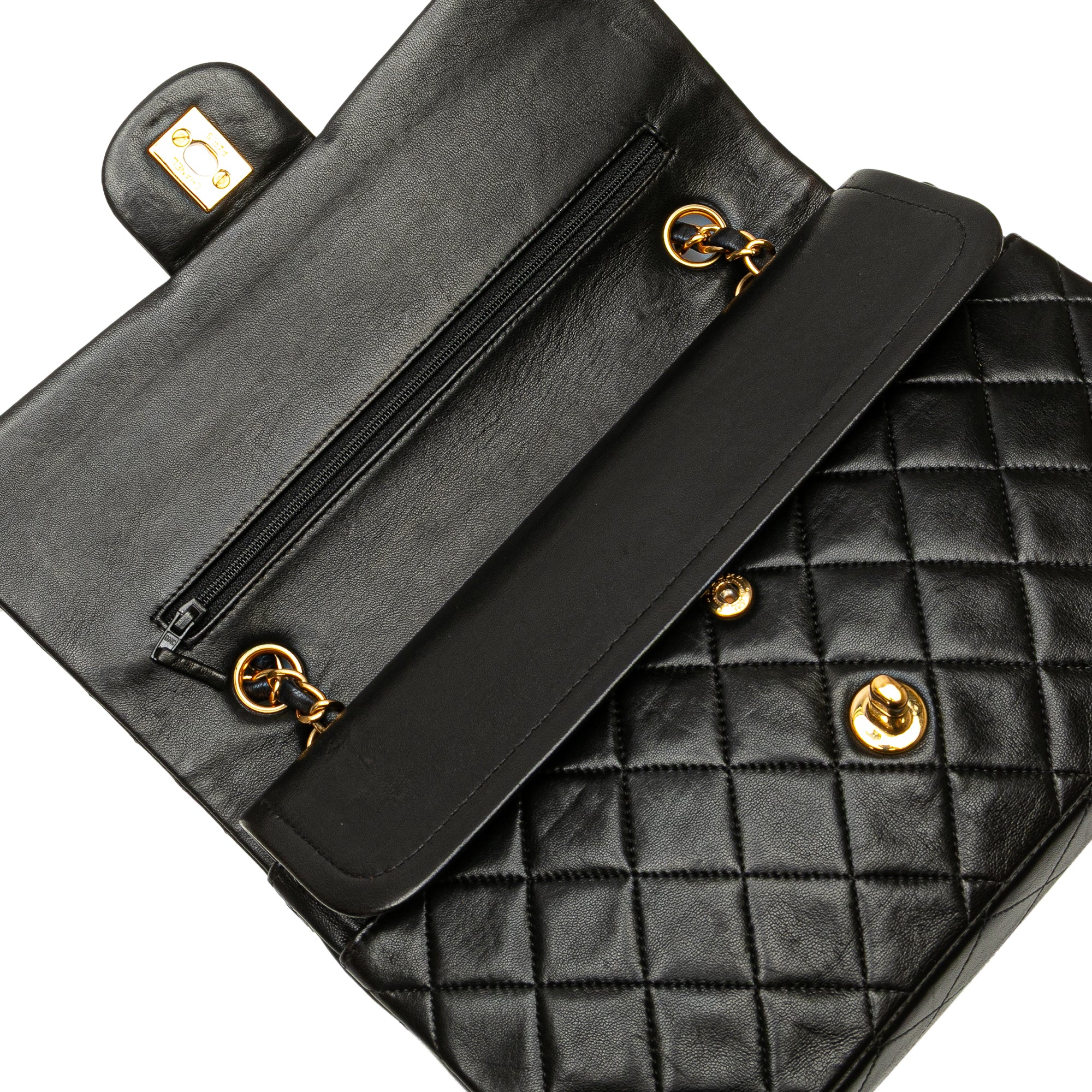 Medium Classic Lambskin Double Flap