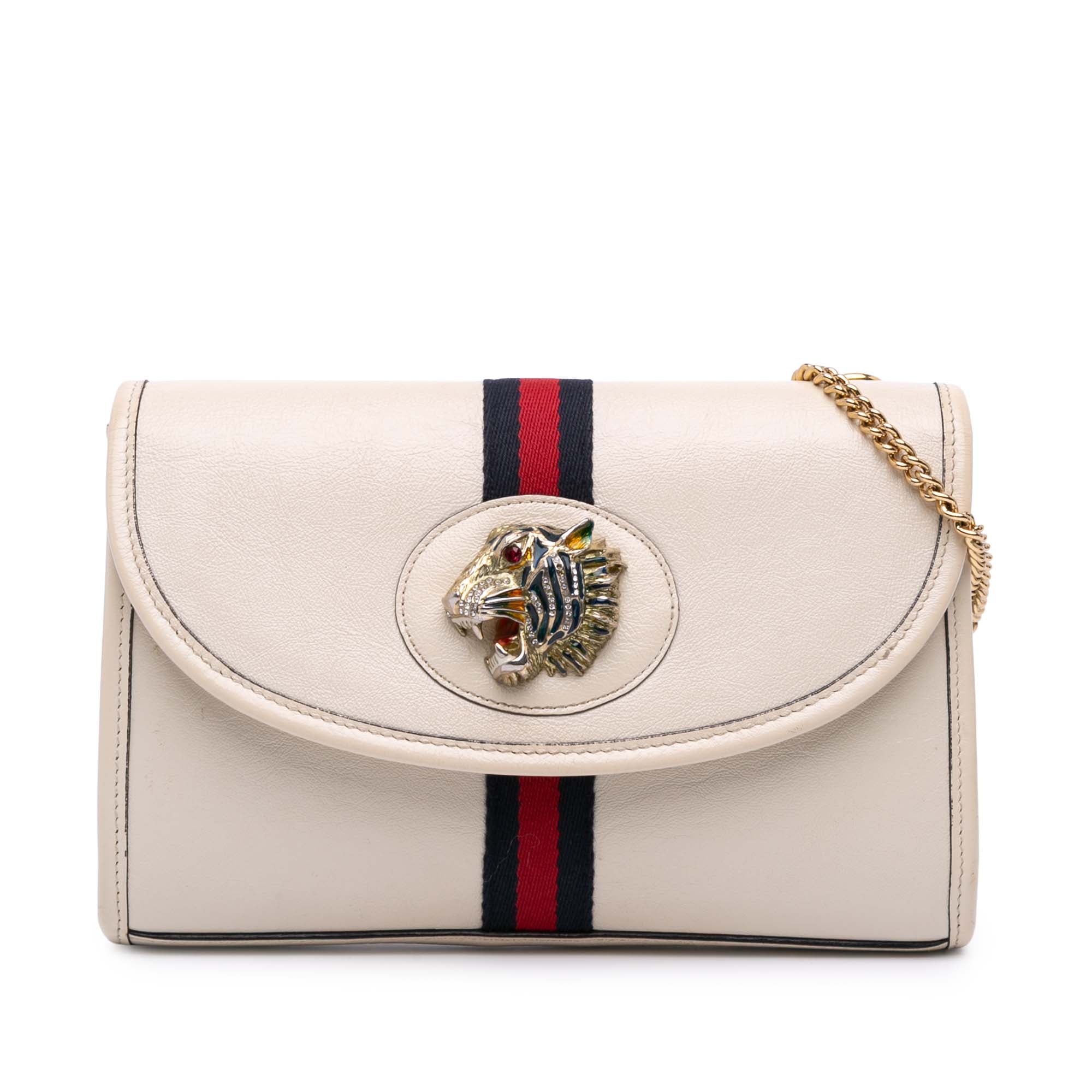 Small Leather Rajah Web Chain Satchel