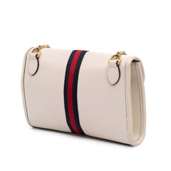 Small Leather Rajah Web Chain Satchel