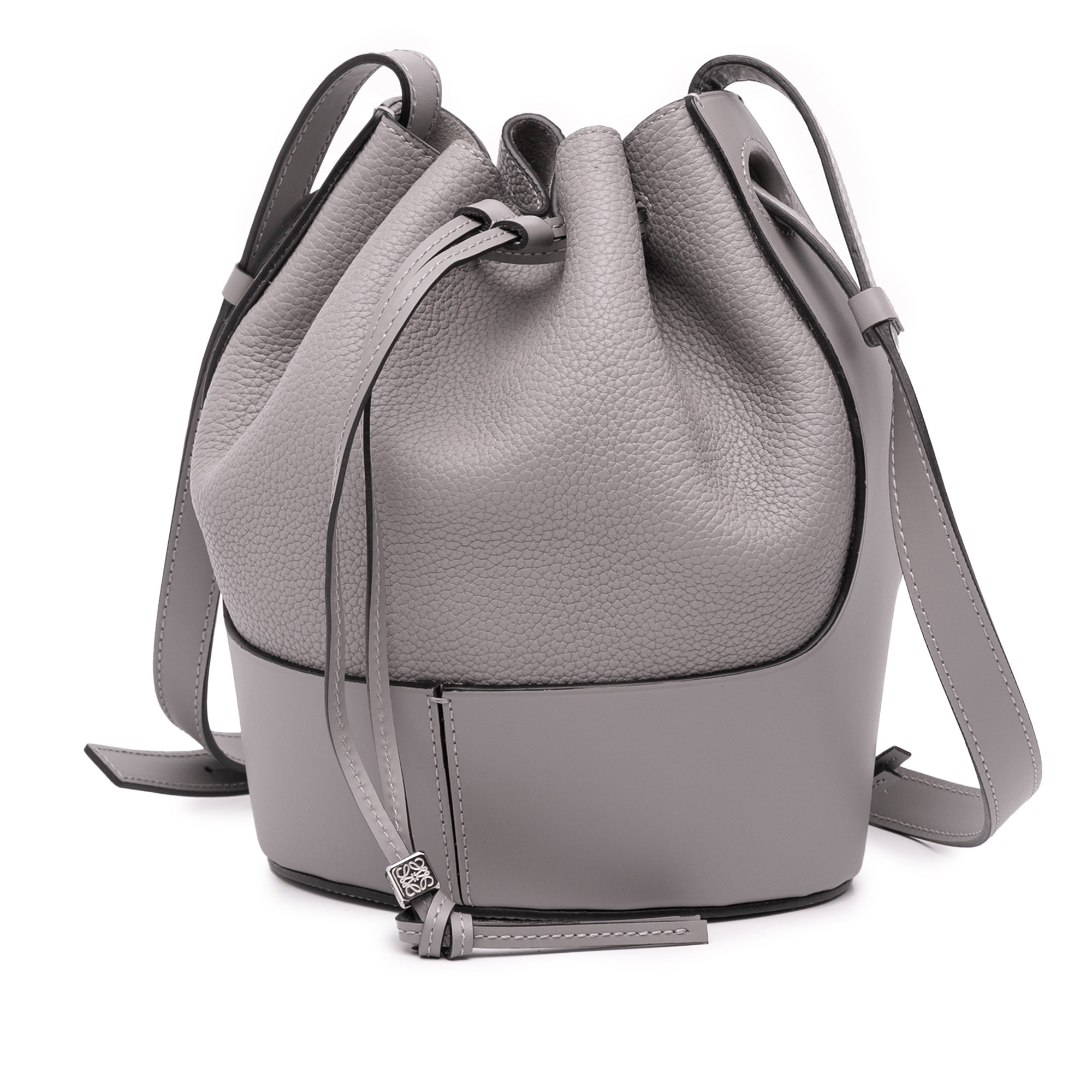 Medium Leather Balloon Bucket Bag