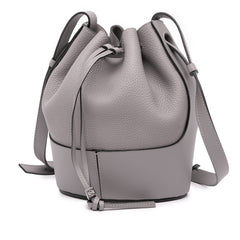 Medium Leather Balloon Bucket Bag