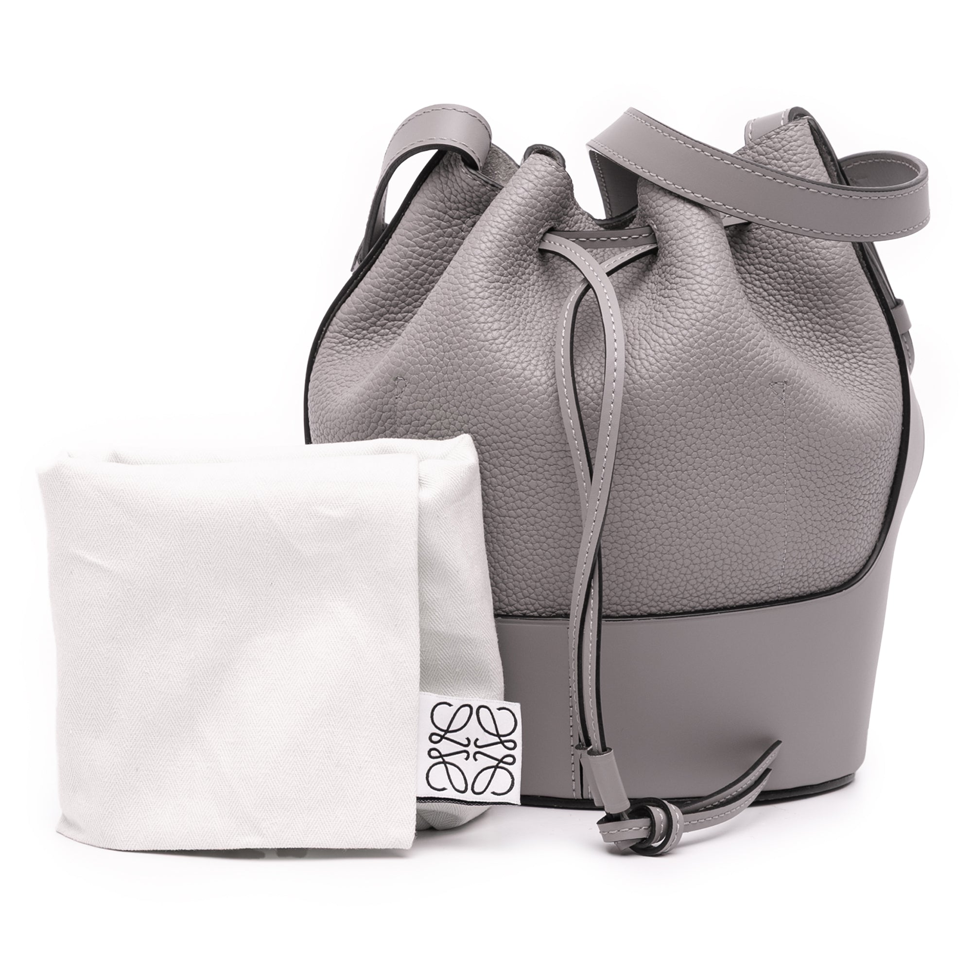 Medium Leather Balloon Bucket Bag