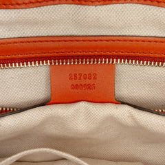 Medium GG Canvas Web Half Moon Crossbody