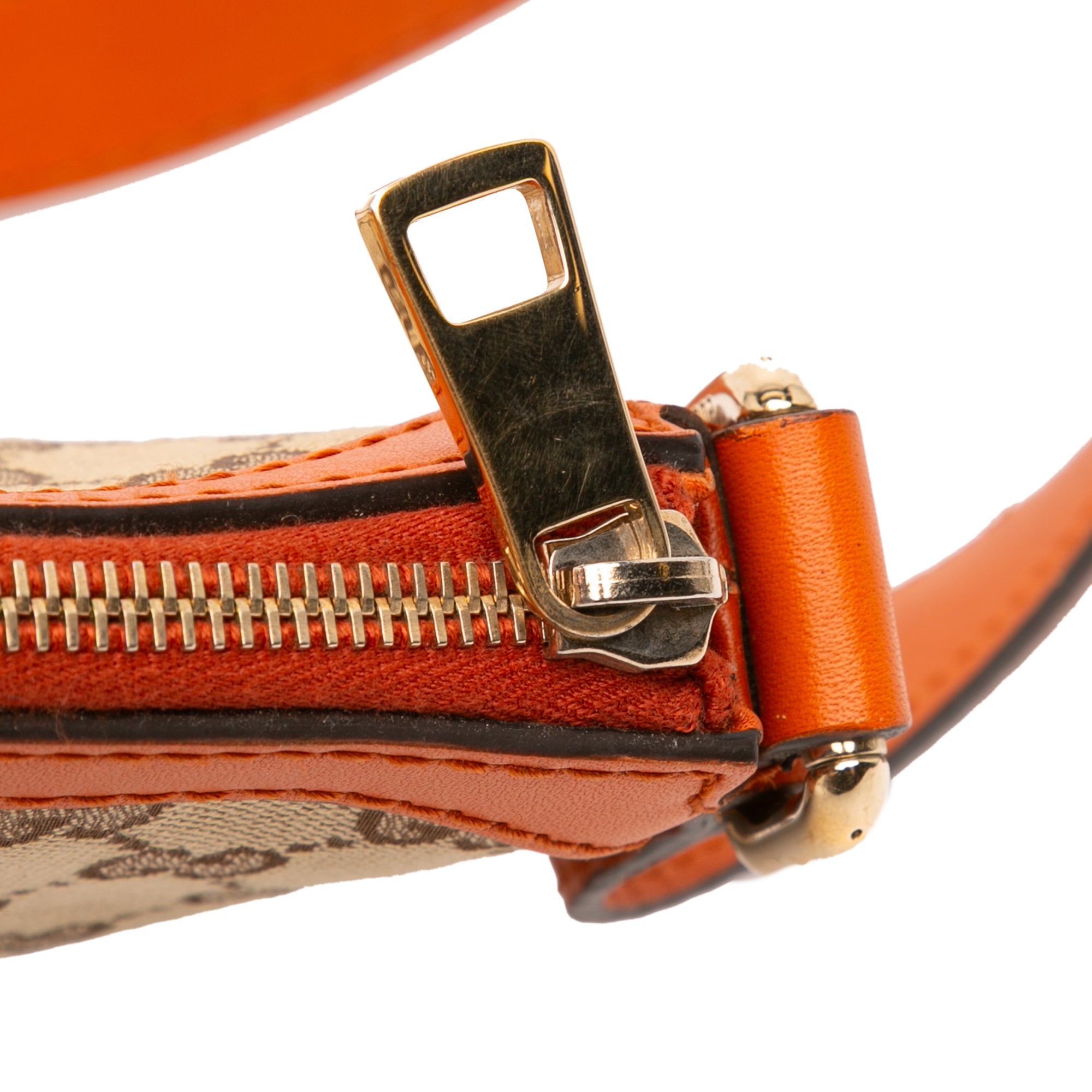 Medium GG Canvas Web Half Moon Crossbody