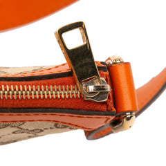 Medium GG Canvas Web Half Moon Crossbody