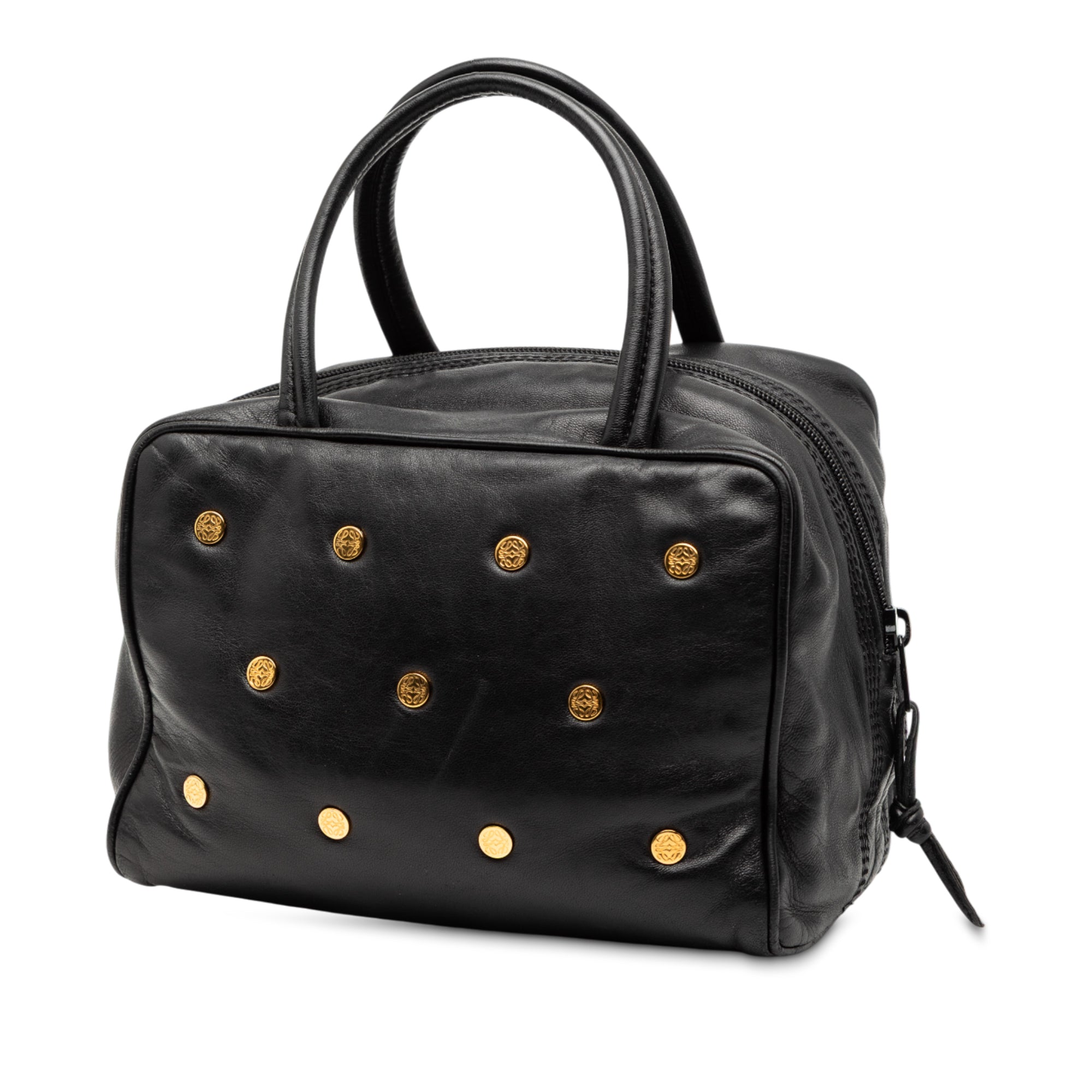 Leather Anagram Studs Handbag
