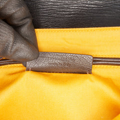 Shearling Trimmed Leather Sac Dandy Crossbody