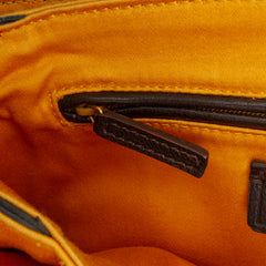 Shearling Trimmed Leather Sac Dandy Crossbody