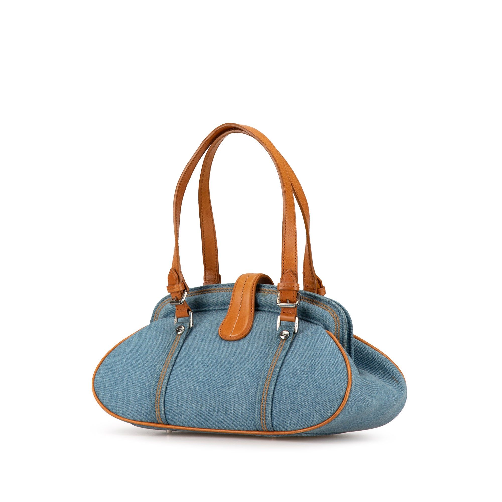 Embroidered Denim Detective Handbag