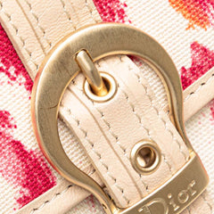 Printed Canvas Buckle Strap Flap Wallet